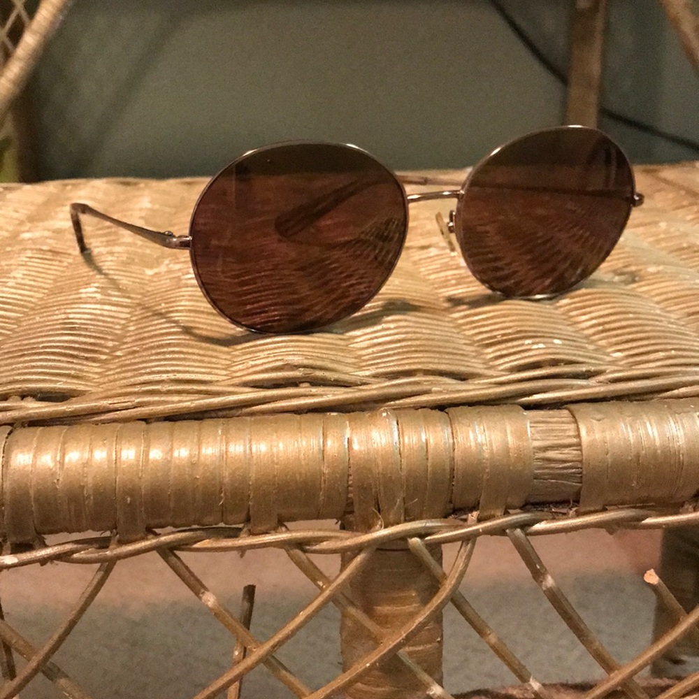 Orange tinted Tory Burch circle Sunglasses w case